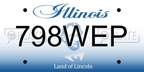 798WEP Illinois License Plate