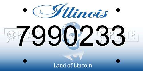 7990233 Illinois License Plate