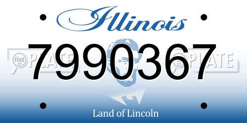 7990367 Illinois License Plate