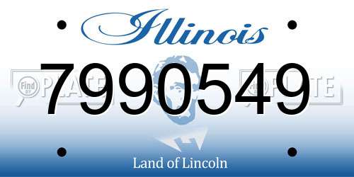 7990549 Illinois License Plate