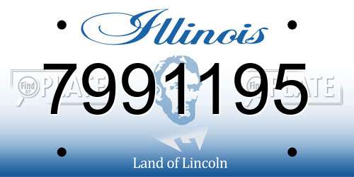 7991195 Illinois License Plate