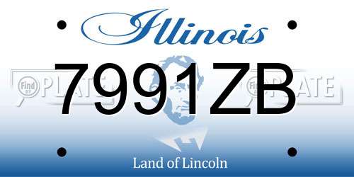 7991ZB Illinois License Plate