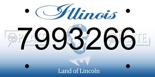 7993266 Illinois License Plate