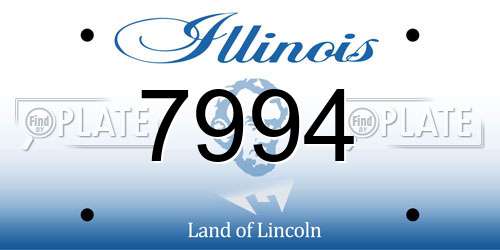 7994 Illinois License Plate