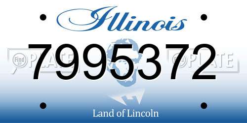 7995372 Illinois License Plate