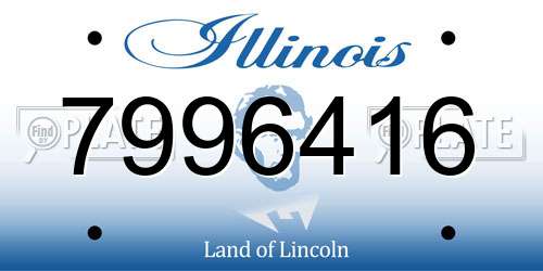 7996416 Illinois License Plate