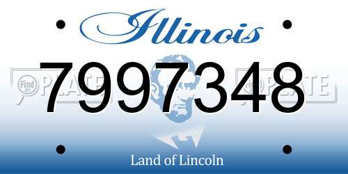 7997348 Illinois License Plate