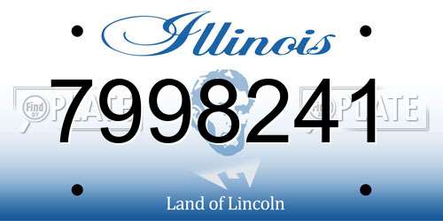 7998241 Illinois License Plate