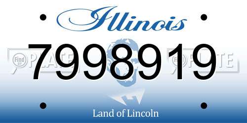 7998919 Illinois License Plate