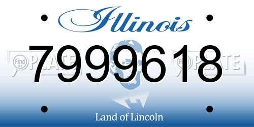 7999618 Illinois License Plate