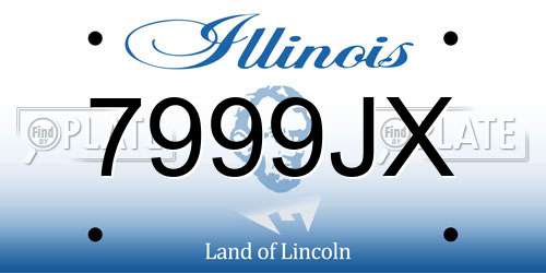 7999JX Illinois License Plate