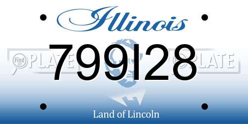 799I28 Illinois License Plate