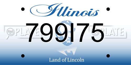 799I75 Illinois License Plate