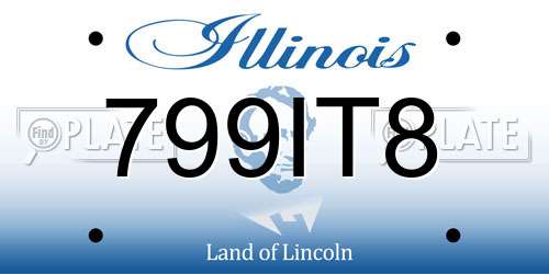799IT8 Illinois License Plate
