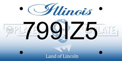 799IZ5 Illinois License Plate