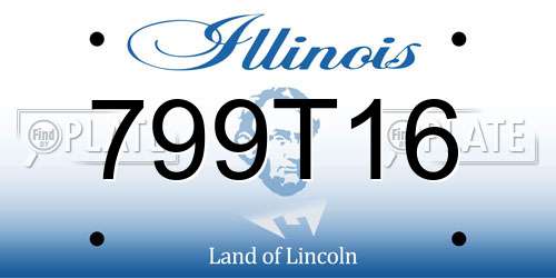 799T16 Illinois License Plate