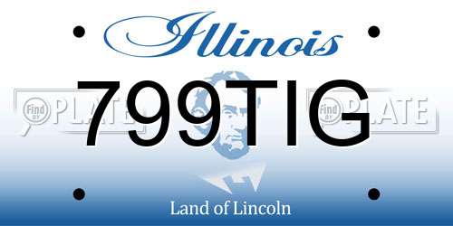 799TIG Illinois License Plate