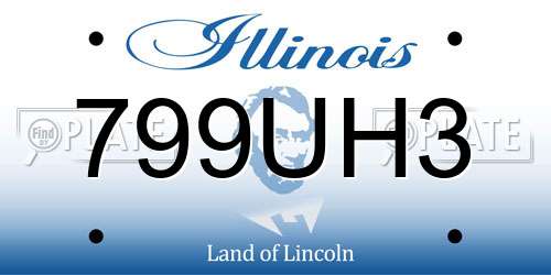 799UH3 Illinois License Plate