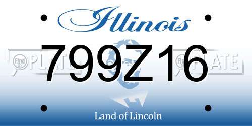 799Z16 Illinois License Plate
