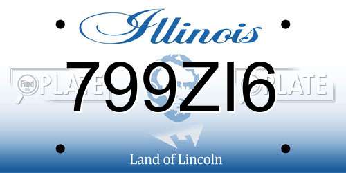 799ZI6 Illinois License Plate