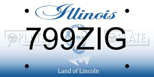799ZIG Illinois License Plate