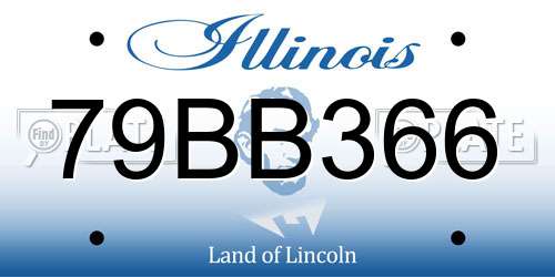 79BB366 Illinois License Plate