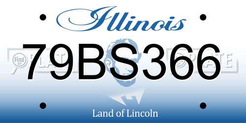 79BS366 Illinois License Plate