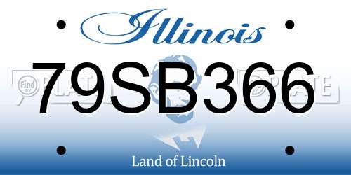 79SB366 Illinois License Plate