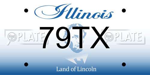 79TX Illinois License Plate