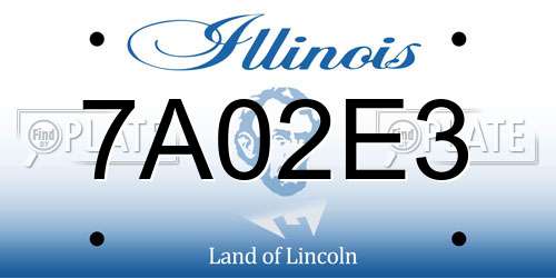 7A02E3 Illinois License Plate