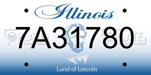 7A31780 Illinois License Plate