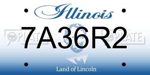 7A36R2 Illinois License Plate