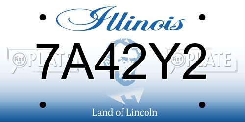 7A42Y2 Illinois License Plate