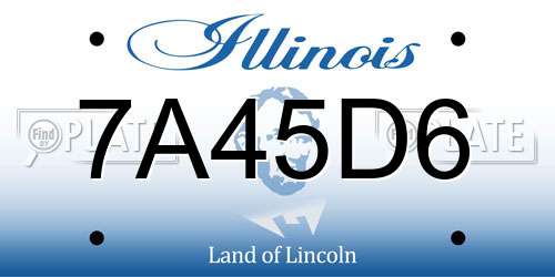 7A45D6 Illinois License Plate