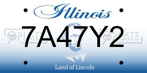 7A47Y2 Illinois License Plate