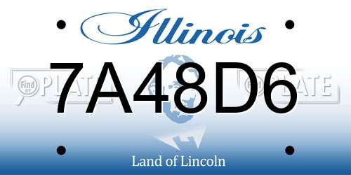 7A48D6 Illinois License Plate