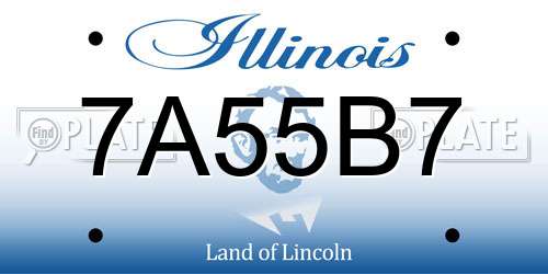 7A55B7 Illinois License Plate