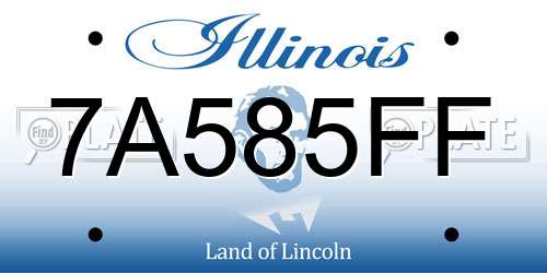 7A585FF Illinois License Plate