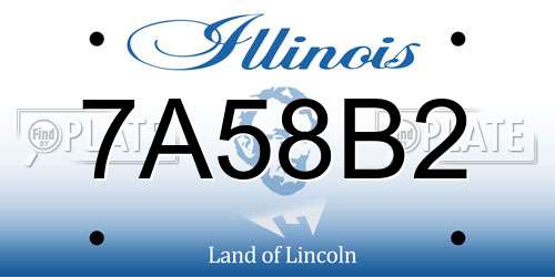 7A58B2 Illinois License Plate