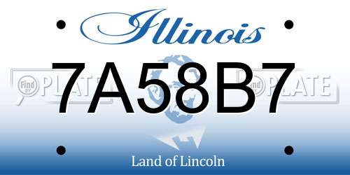 7A58B7 Illinois License Plate