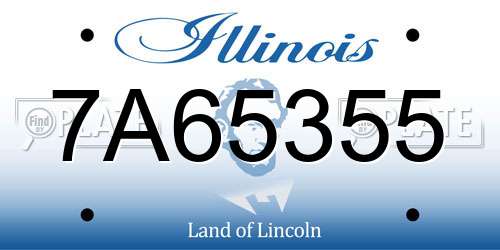 7A65355 Illinois License Plate
