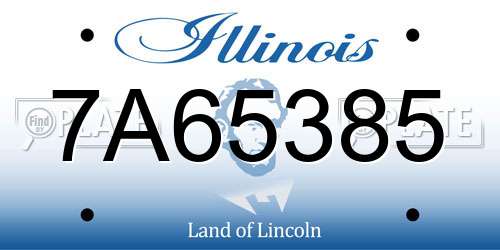 7A65385 Illinois License Plate