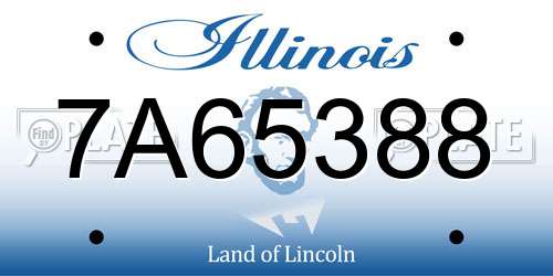 7A65388 Illinois License Plate
