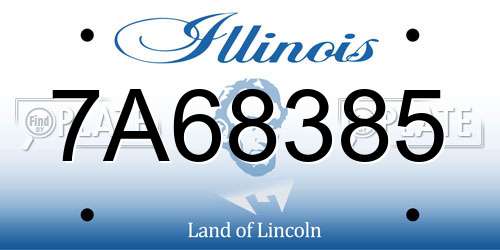 7A68385 Illinois License Plate