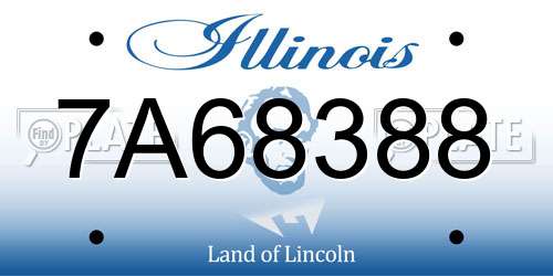 7A68388 Illinois License Plate