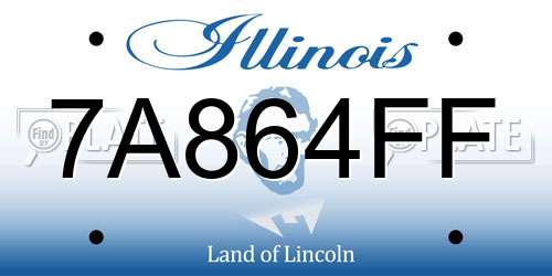 7A864FF Illinois License Plate
