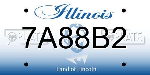 7A88B2 Illinois License Plate