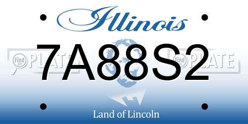 7A88S2 Illinois License Plate