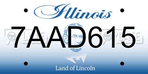 7AAD615 Illinois License Plate