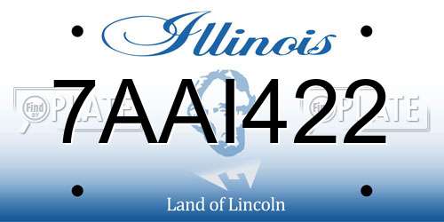7AAI422 Illinois License Plate